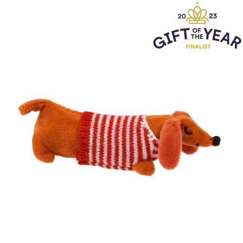 Mini sausage dog in a little box - Sausage Dog soft toy