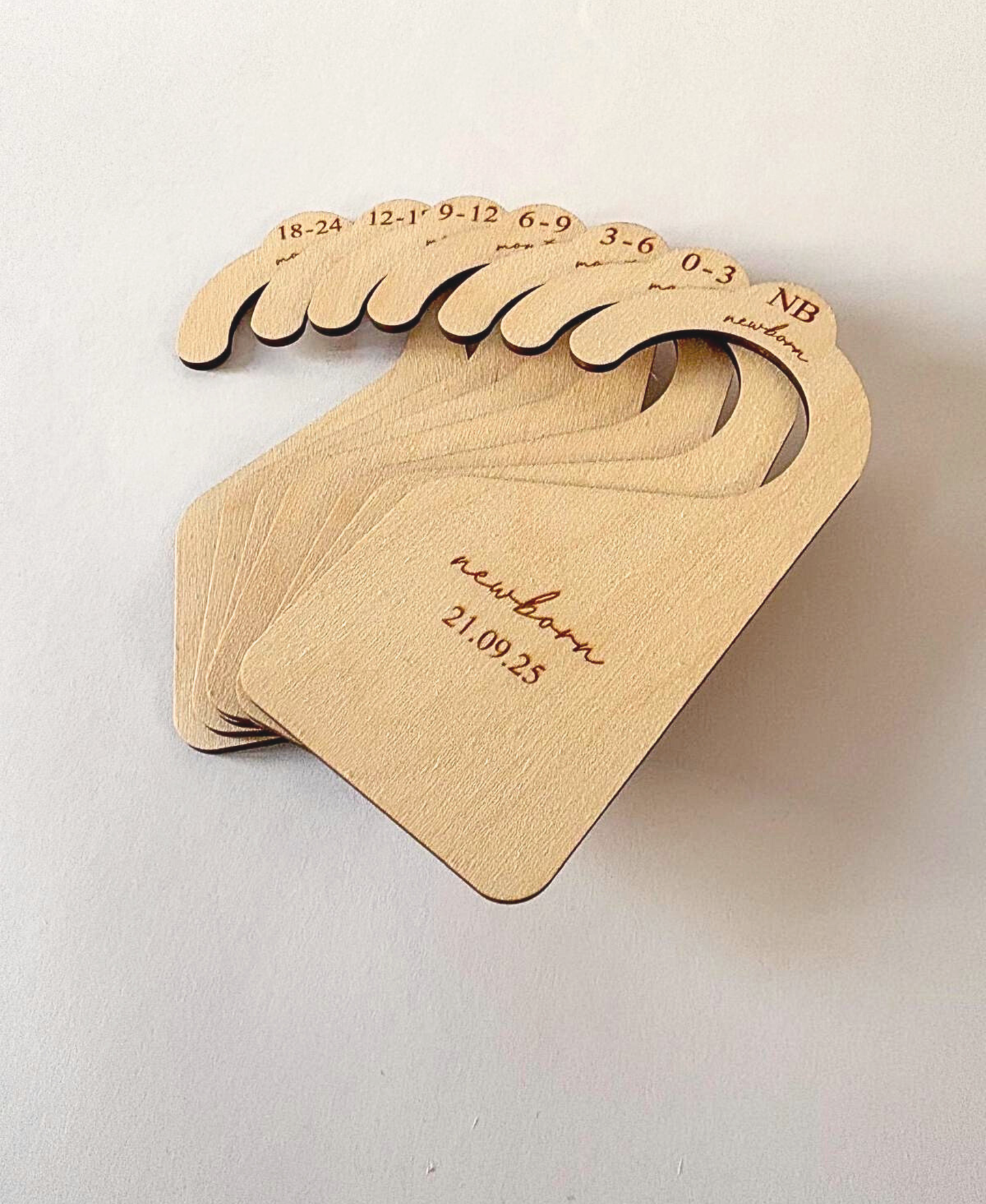 Personalised Baby Clothing Dividers – Set of 7