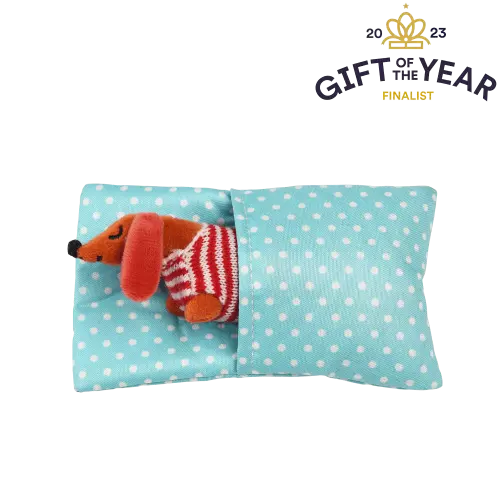 Mini sausage dog in a little box - Sausage Dog soft toy