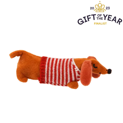 Mini sausage dog in a little box - Sausage Dog soft toy