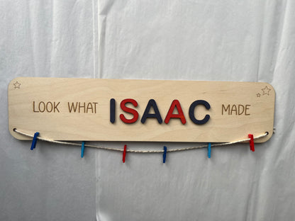 Look What I Made – Personalised Wooden Display Sign