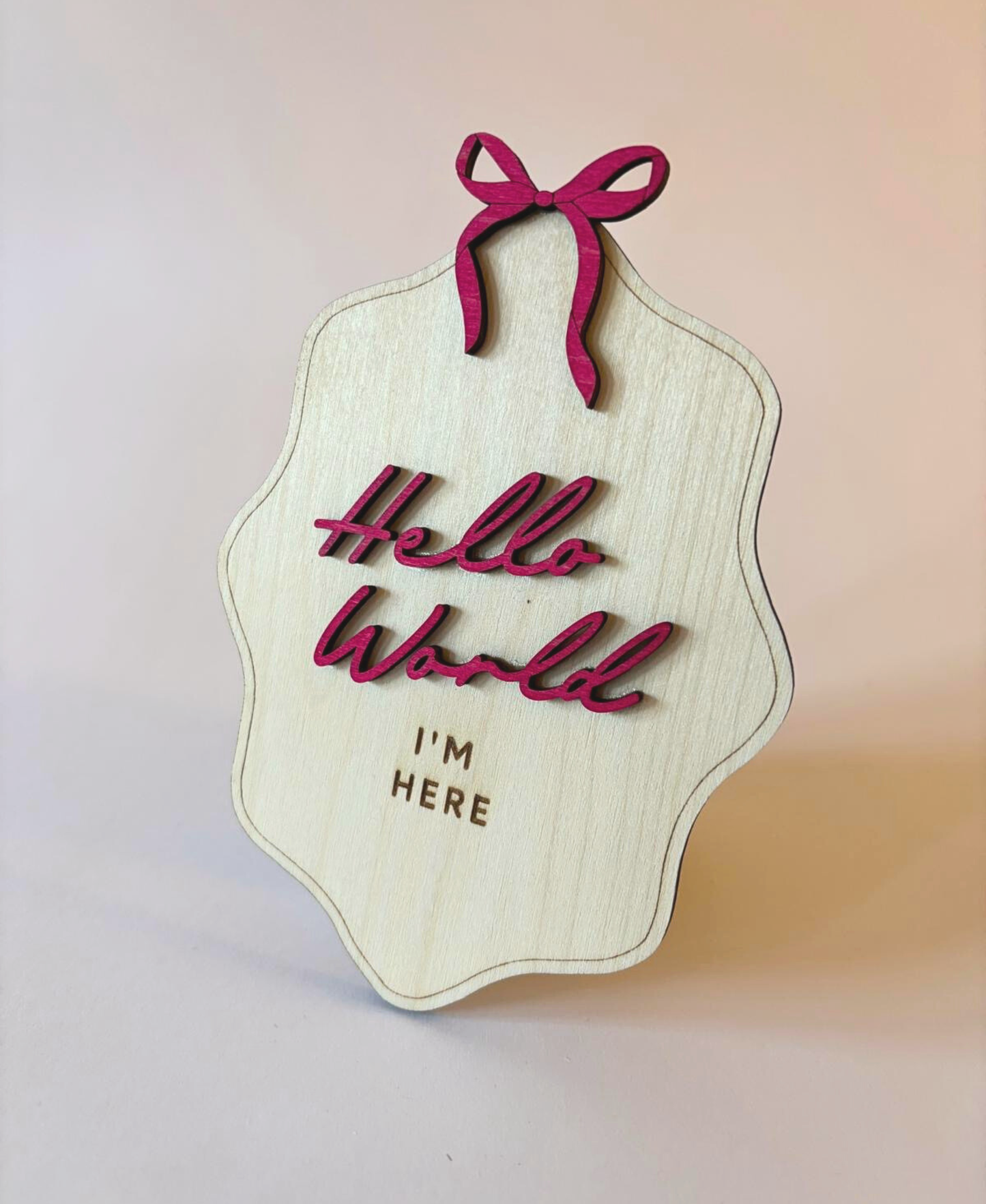 Hello World – Personalised Name Plaque (with Optional Milestone Set)