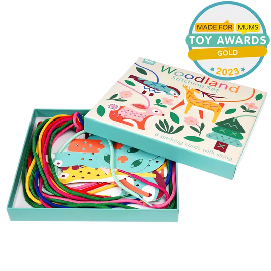 Children's cardboard stitching kit - Woodland