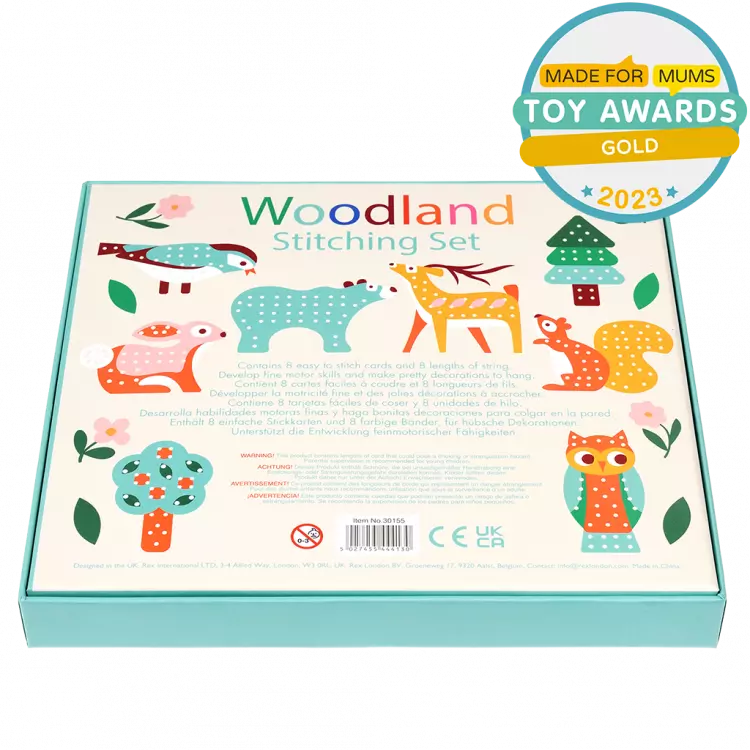 Children's cardboard stitching kit - Woodland