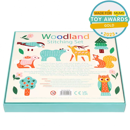 Children's cardboard stitching kit - Woodland
