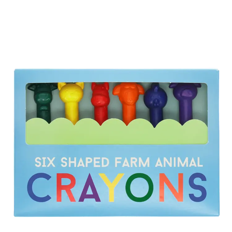 Animal head crayons (set of 6)
