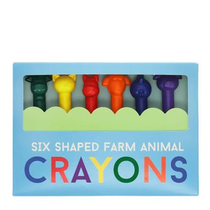 Animal head crayons (set of 6)