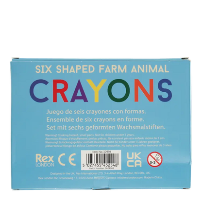 Animal head crayons (set of 6)