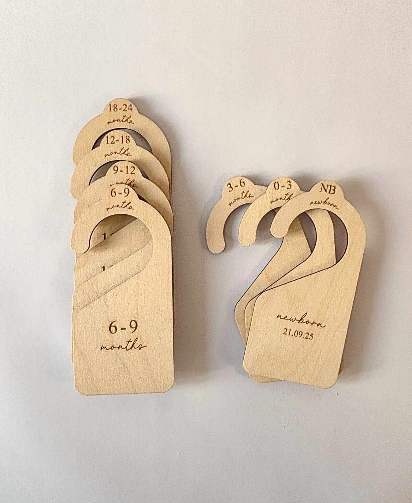 Personalised Baby Clothing Dividers – Set of 7