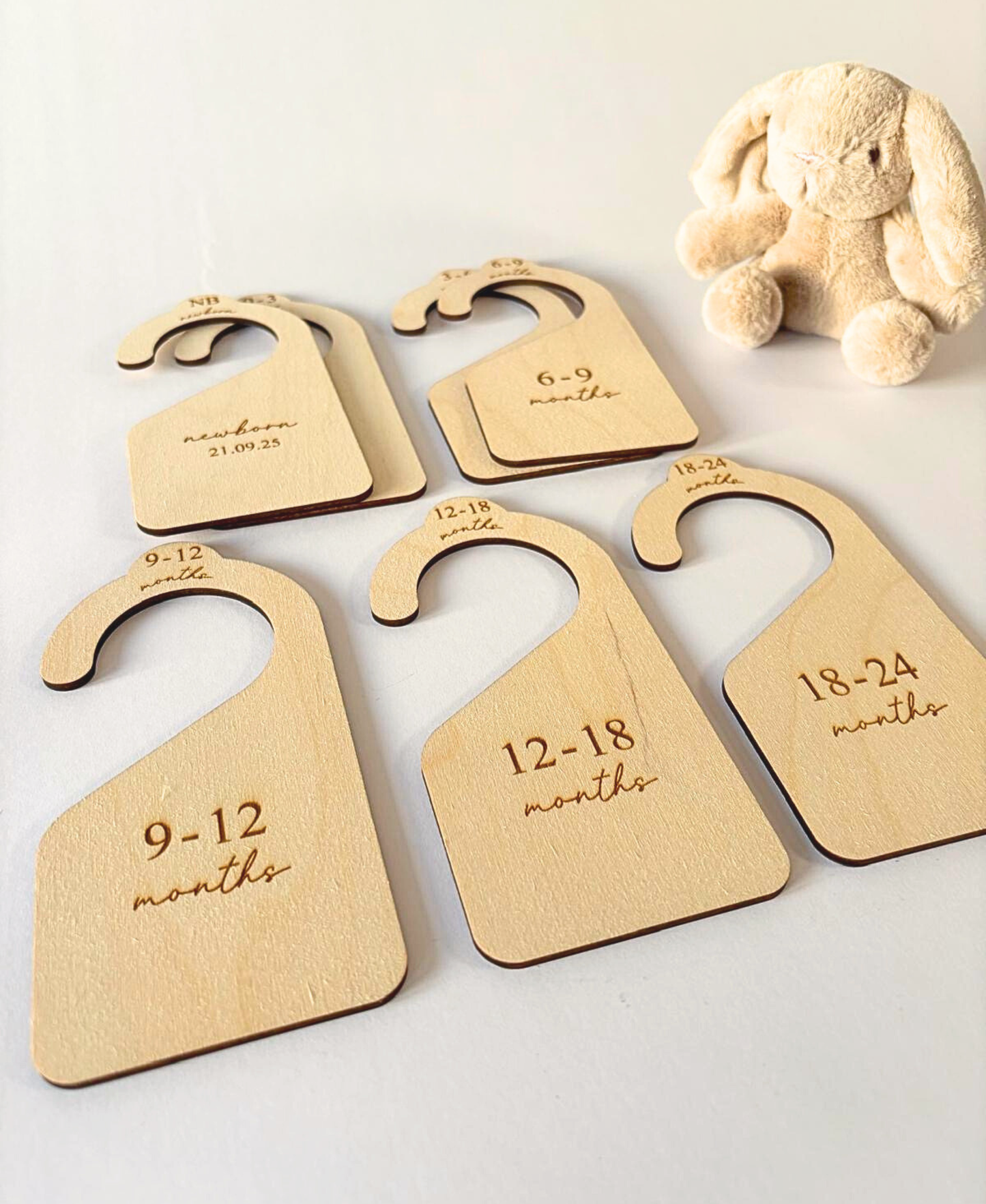 Personalised Baby Clothing Dividers – Set of 7