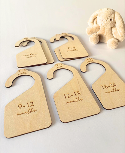 Personalised Baby Clothing Dividers – Set of 7
