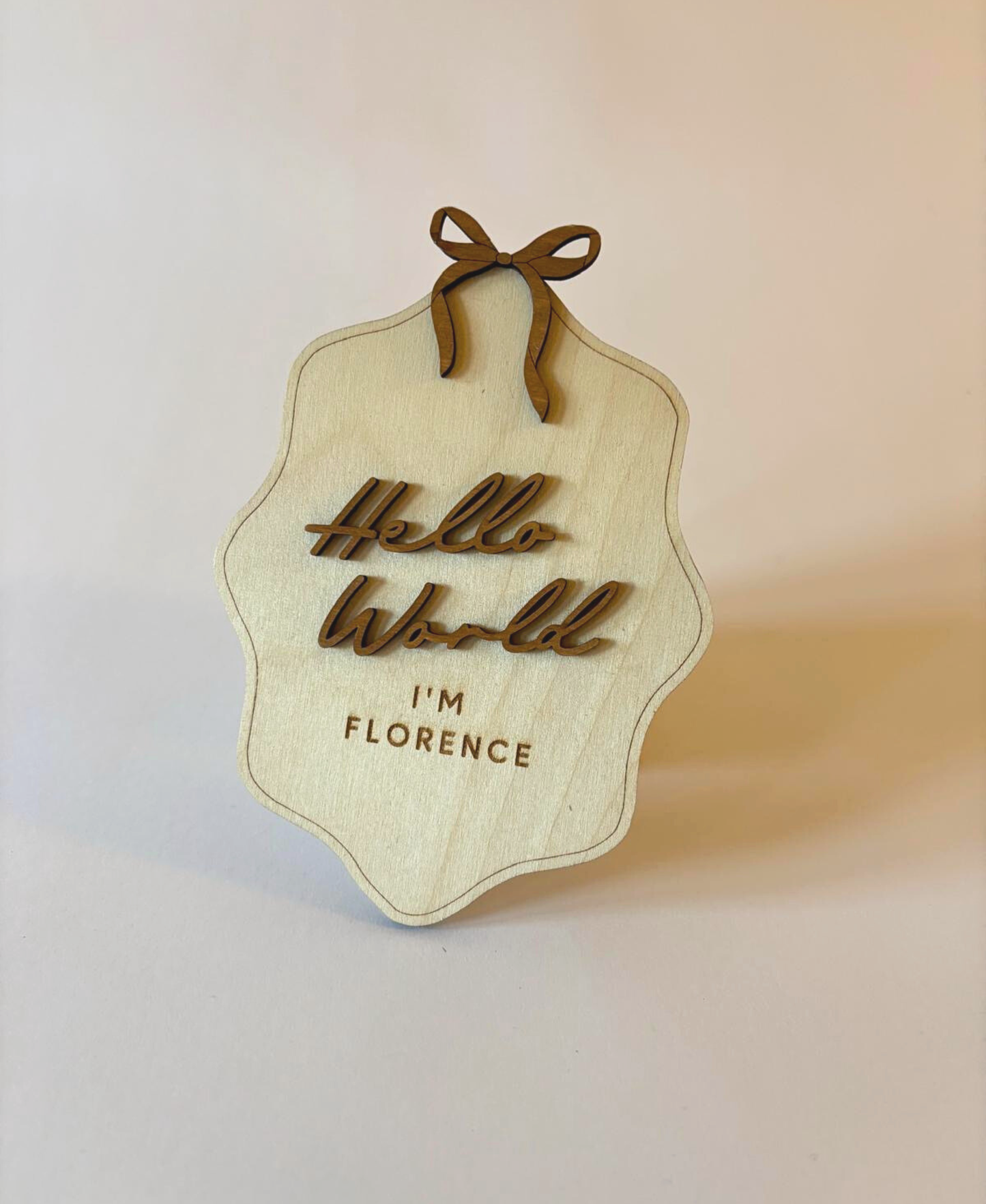 Hello World – Personalised Name Plaque (with Optional Milestone Set)