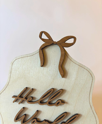 Hello World – Personalised Name Plaque (with Optional Milestone Set)