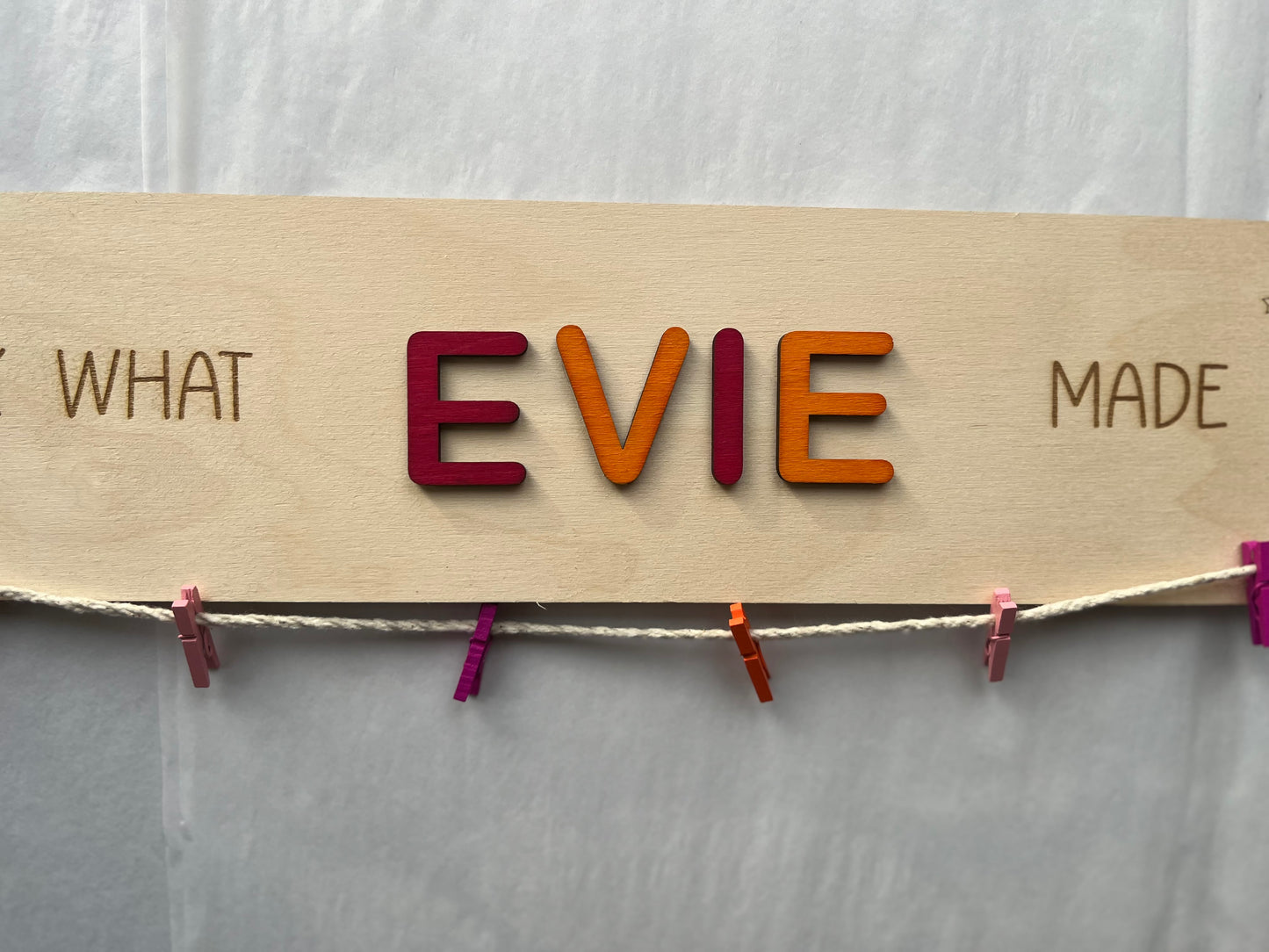 Look What I Made – Personalised Wooden Display Sign