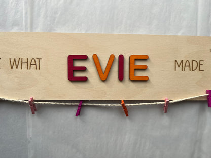 Look What I Made – Personalised Wooden Display Sign
