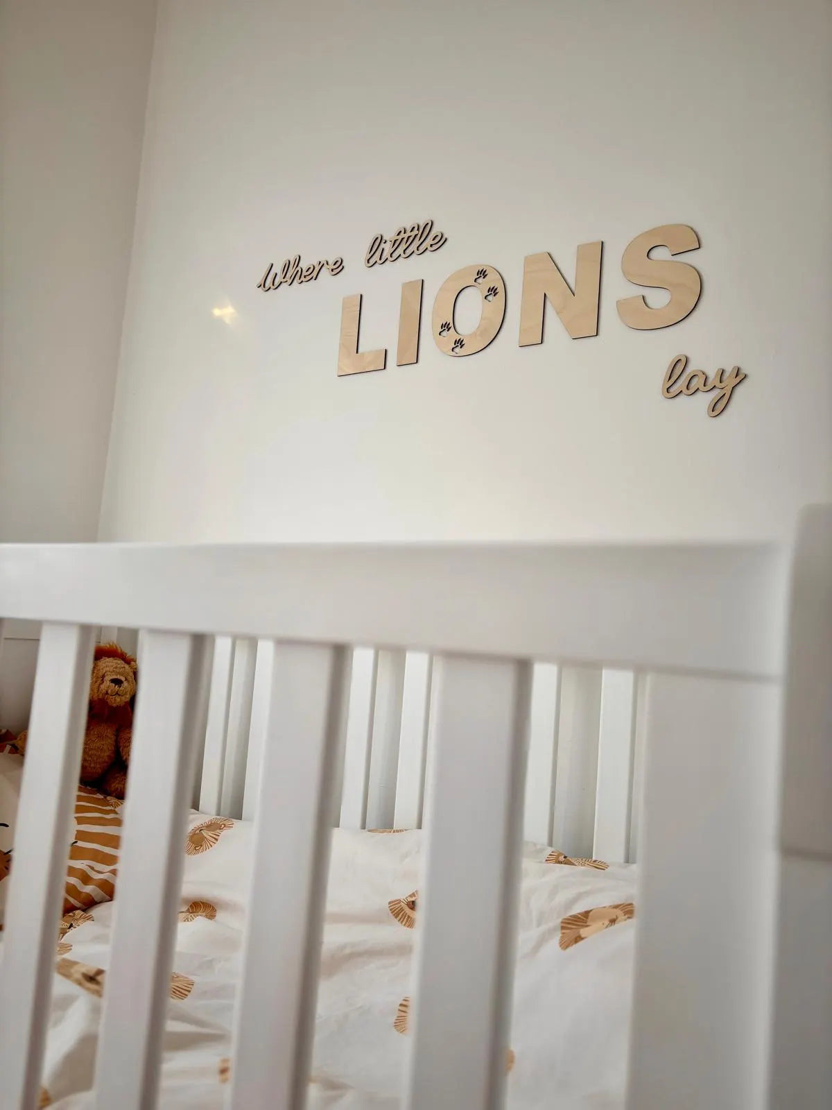 Where Little Lions Lay – Wooden Wall Sign