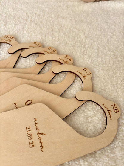 Personalised Baby Clothing Dividers – Set of 7