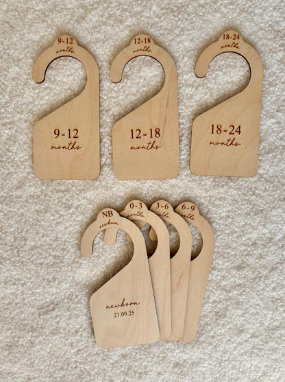 Personalised Baby Clothing Dividers – Set of 7